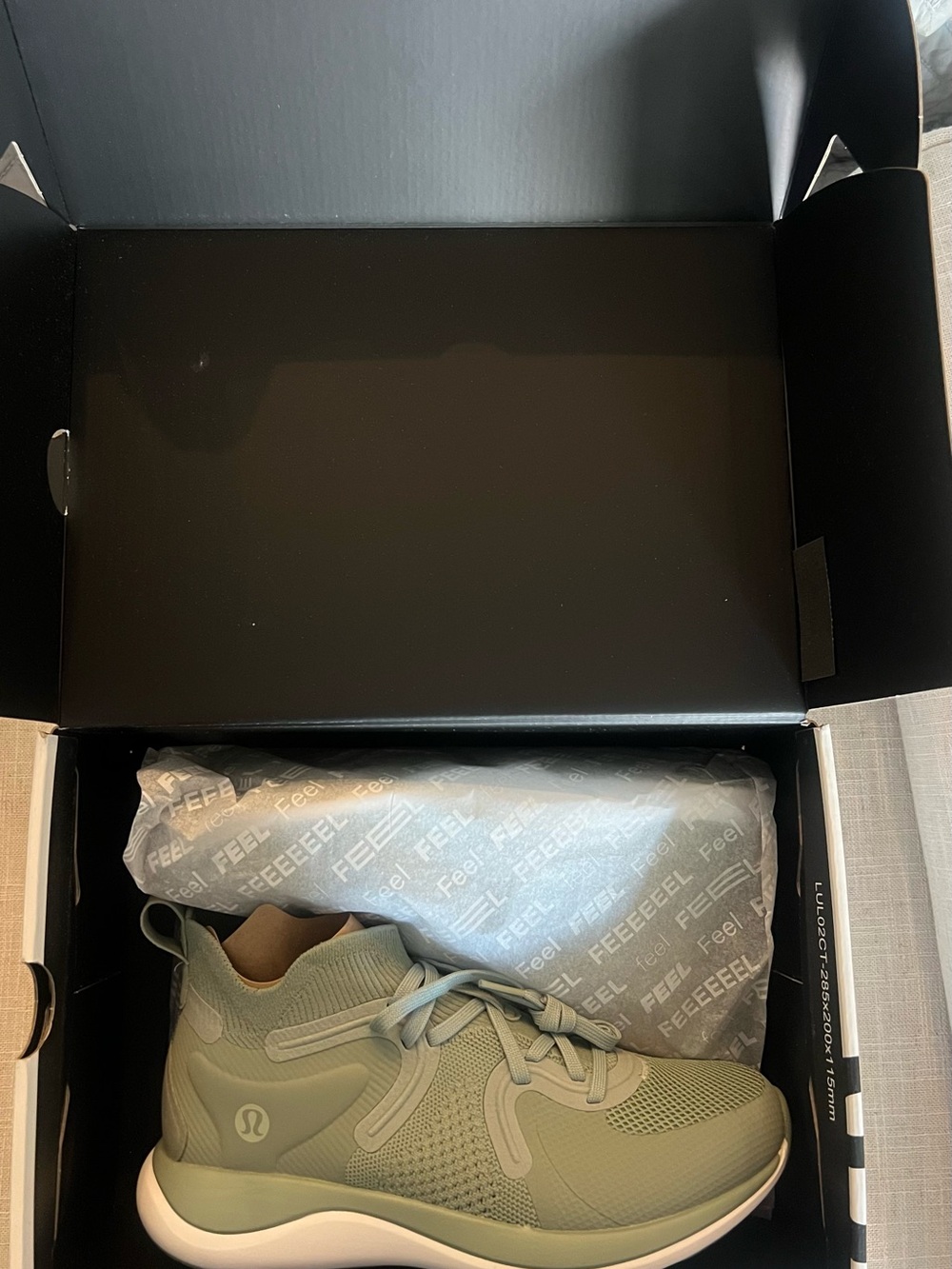 NWT - NEVER WORN Lululemon, Chargefeel Women's Sage Green Knit Training Sneakers